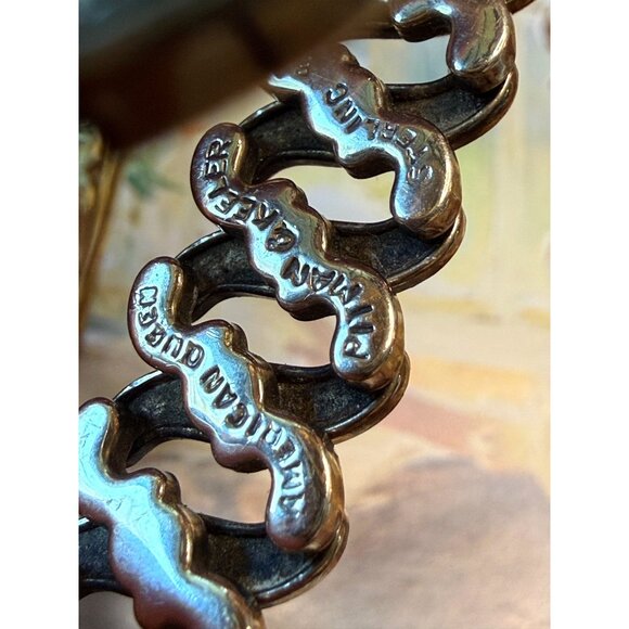 American Queen Pittman Keeler Sterling Base Expandable Link Sweetheart Bracelet - Picture 4 of 5